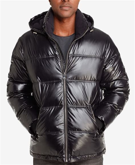 macy's shiny puffer jacket